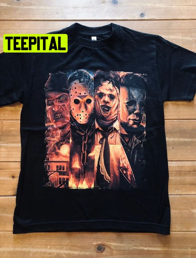 Horror Halloween Michael Myers Leather Face Freddy Krueger Jason Trending Unisex T-Shirt