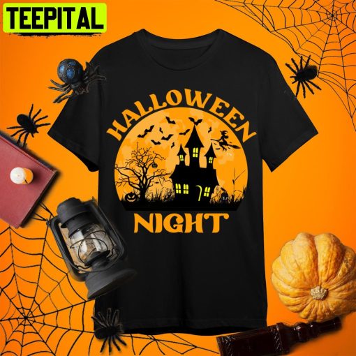 Horror Nights Bat Man Halloween Retro Art Unisex T-Shirt