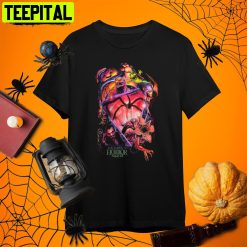 Horror Nights Monster And Spider Scary Halloween Retro Art Unisex T-Shirt