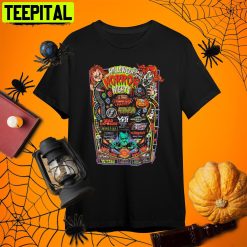 Horror Nights Universal Studios Monsters Halloween Retro Art Unisex T-Shirt