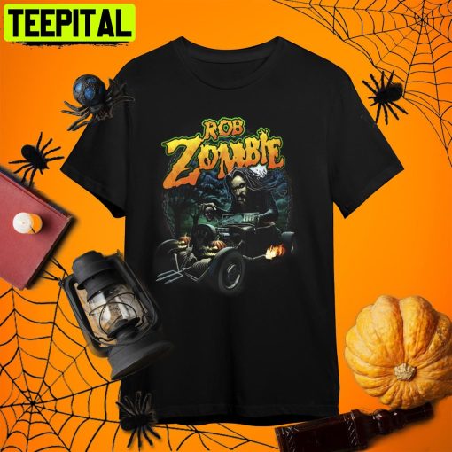 Hotrod Funny Rob Zombie Halloween Retro Art Unisex T-Shirt