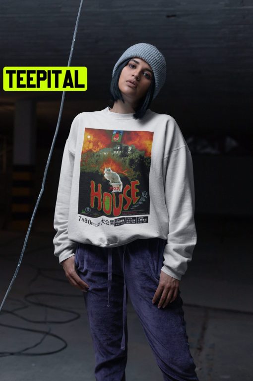 House 1977 Poster Japanese Vintage Hausu Trending Unisex Sweatshirt