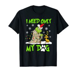 I Need Only My Dog Christmas Funny Gifts Grinch T-Shirt