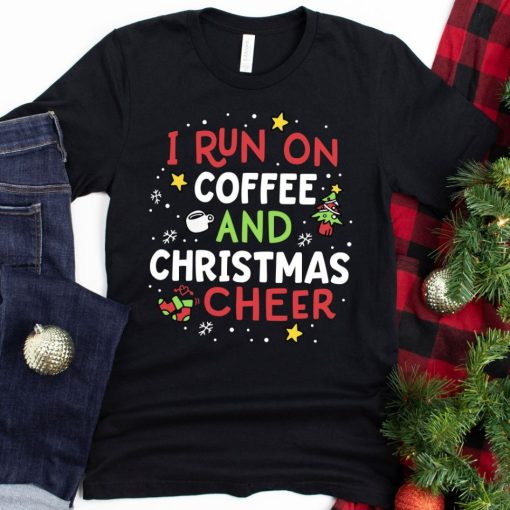 I Run On Coffee And Christmas Cheer T-Shirt