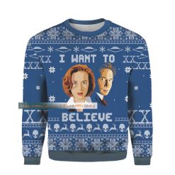 I Want to Believe The X-Files Ugly Christmas Sweater