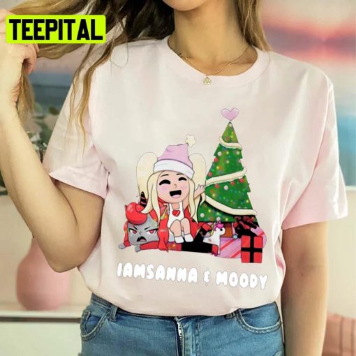 Iamsanna And Moody Christmas Design Unisex T-Shirt