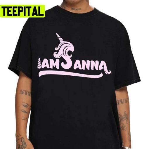 Iamsanna Pink Logo Unicorn Unisex Sweatshirt