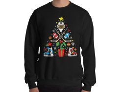 Ice Hockey Christmas Tree Ugly Sweater