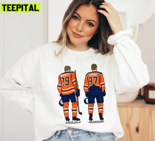 Ice Hockey Player Edmonton Best Duo Unisex T-Shirt