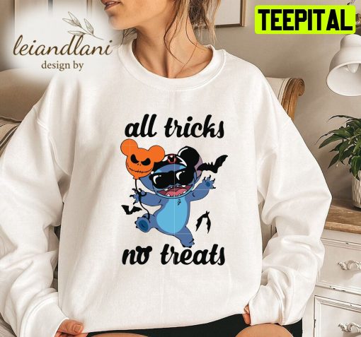 Icon Character Devil Stitch Pumpkin Stitch Halloween Sweatshirt