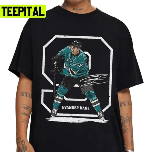 Iconic Moment Ice Hockey Evander Kane Outline Unisex Sweatshirt