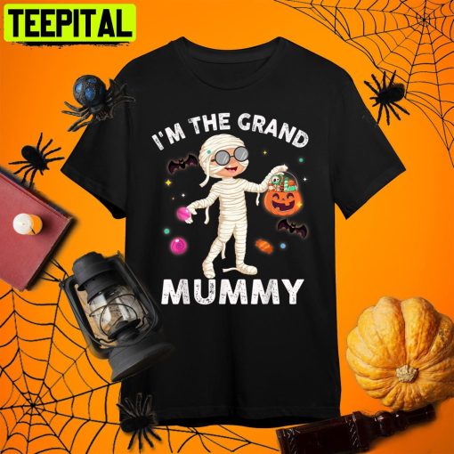 I’m The Grand Mummy Funny Grandma Halloween Retro Art Unisex T-Shirt