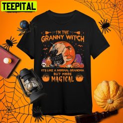 I’m The Granny Witch It’s Like A Normal Grandma Halloween Retro Art Unisex T-Shirt