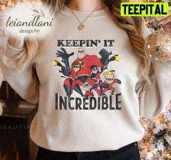 Incredibles Keepin It Graphic Logo Pixar Disney Sweatshirt