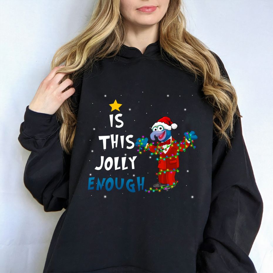 Is This Jolly Enough Animal Muppet Christmas Lights Hoodie