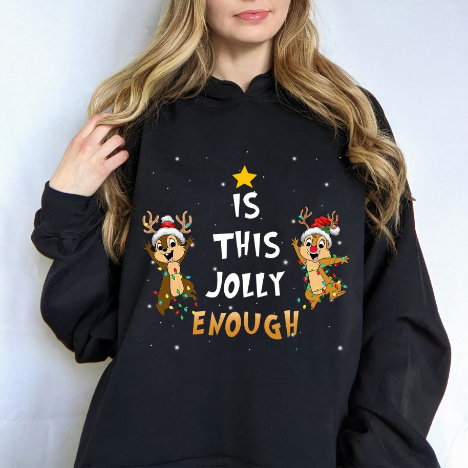 Is This Jolly Enough Chipmunks Christmas Lights Hoodie