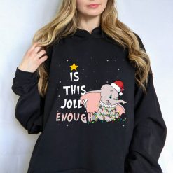 Is This Jolly Enough Dumbo Christmas Lights Hoodie