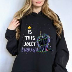 Is This Jolly Enough Maleficent Christmas Lights Hoodie