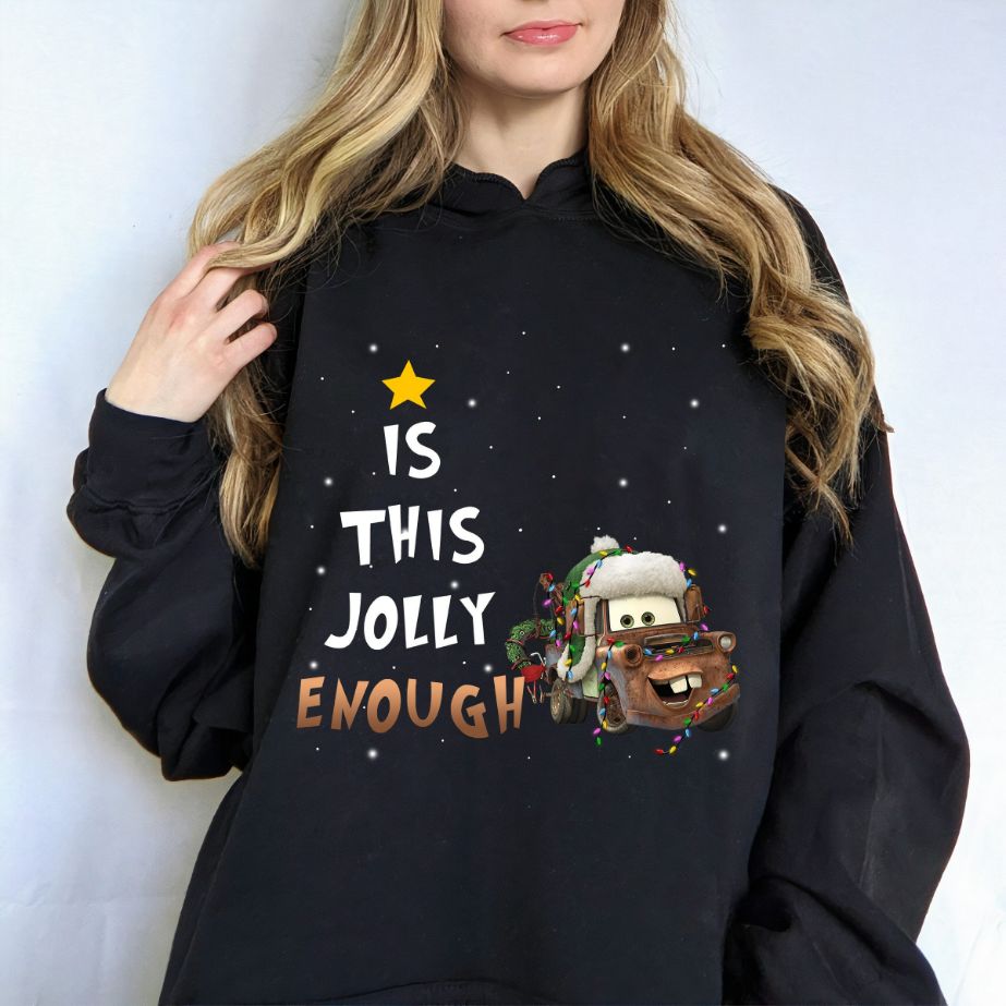 Is This Jolly Enough Tow Mater Christmas Lights Hoodie