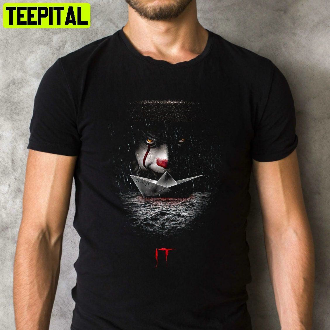 It Pennywise Drain Movie T-Shirt King Stephen Design Scary Storm Retro