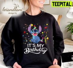 It’s My Birthday Stitch Birthday Stitch Party Birthday Squad Toddler Christmas Sweatshirt