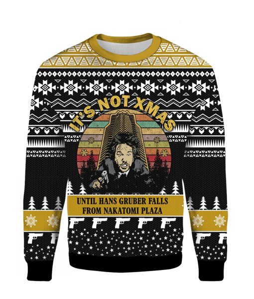 It’s No Xmas Until Hans Gruber Falls From Nakatomi Plaza Ugly 3D Christmas Sweater