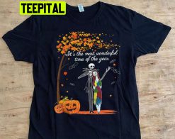 It’s The Most Wonderful Time Of The Year Jack And Sally Halloween Trending Unisex T-Shirt