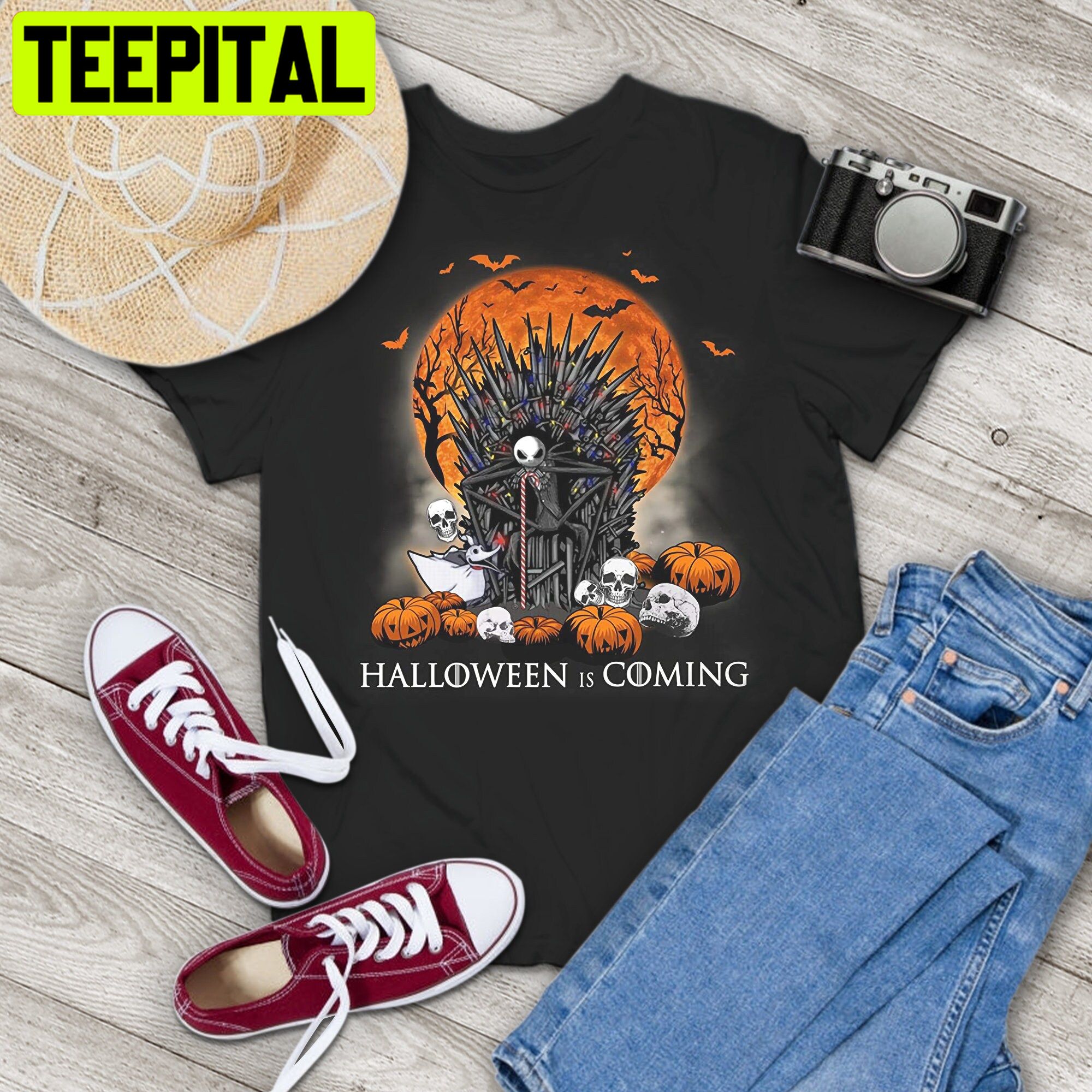 Jack Halloween Is Coming Vintage Trending Unisex T-Shirt