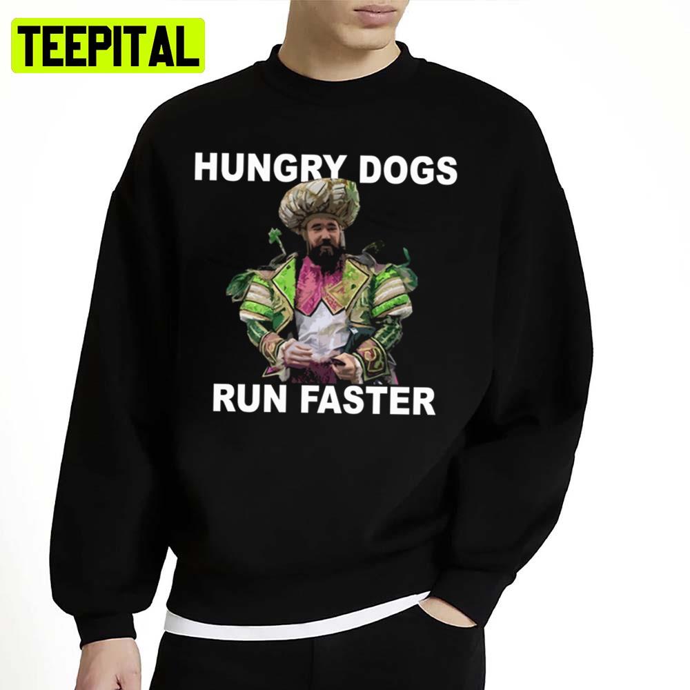 Hungry Dogs Run Faster Jason Kelce Baby Long Sleeve Bodysuit