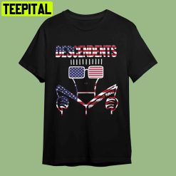 Jason Van Tatenhove Descendants Usa Flag Retro Art Unisex T-Shirt