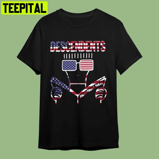 Jason Van Tatenhove Descendants Usa Flag Retro Art Unisex T-Shirt