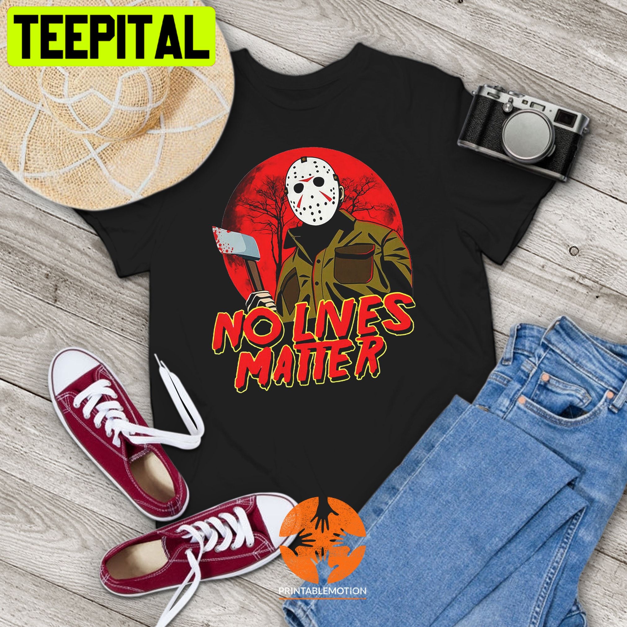 Jason Voorhees No Lives Matter Blood Moon Horror Halloween Trending Unisex T-Shirt