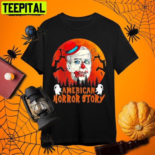 Joe Biden American Clown Horror Story Halloween Halloween Retro Art Unisex T-Shirt