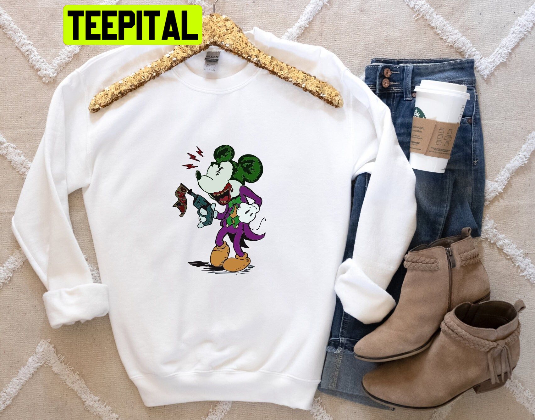 Joker Mickey Disney Halloween Trending Unisex Sweatshirt