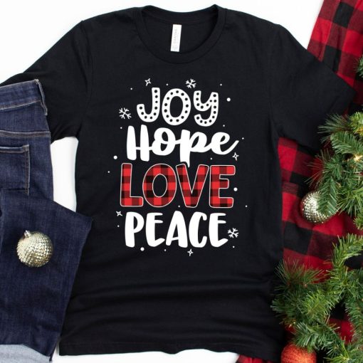 Joy Hope Love Peace Christmas T-Shirt