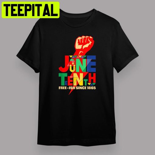 Juneteenth Free Ish 1865 African American Pride Retro Art Unisex T-Shirt