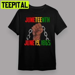 Juneteenth June 19th 1865 Juneteenth Black Freedom Day Flag Retro Art Unisex T-Shirt