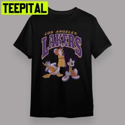 Junk Food Purple Los Angeles Lakers Disney Mickey Squad Retro Art Unisex T-Shirt