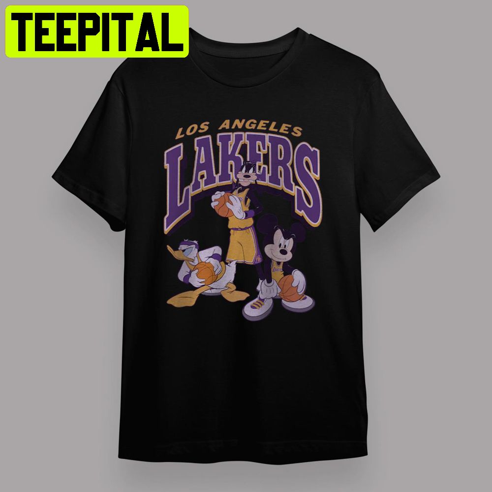 Junk Food Purple Los Angeles Lakers Disney Mickey Squad shirt