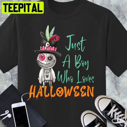 Just A Boy Who Loves Halloween Funny Trending Unisex T-Shirt