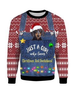 Just A Girl Who Loves Christmas And Dachshund 2022 3D Sweater