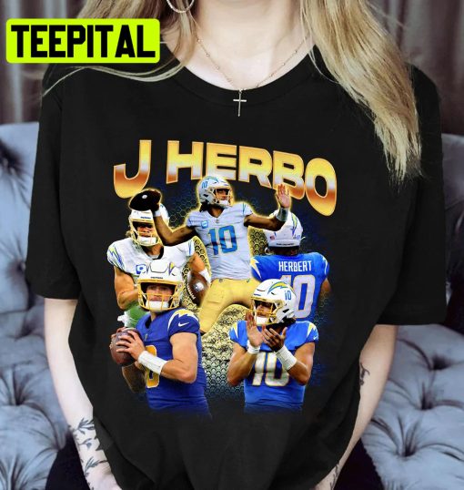 Justin Herbert 90s Inspired Vintage Football Trending Unisex T-Shirt