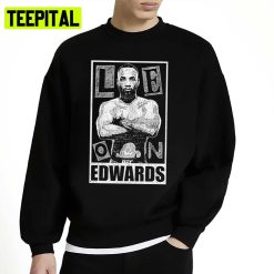 Khamzat Black And White Portrait Leon Edwards Unisex Sweatshirt