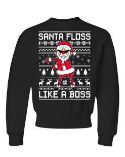 KIDS Santa Floss Like A Boss Ugly Christmas Sweater