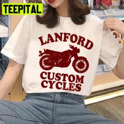 Lanford Custom Cycles Red Text Design Unisex T-Shirt