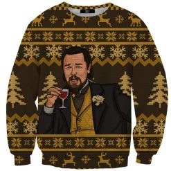 Laughing Leo Memes Woolen Ugly Christmas Sweater