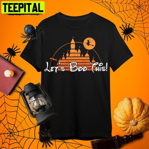 Lets Boo This Disneyland Halloween Retro Art Unisex T-Shirt