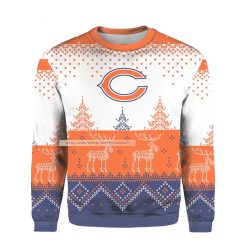 Letter C Orange Christmas 2022 Believe Ugly 3D Sweater