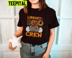 Library Boo Crew School Librarian Halloween Library Book Trending Unisex T-Shirt