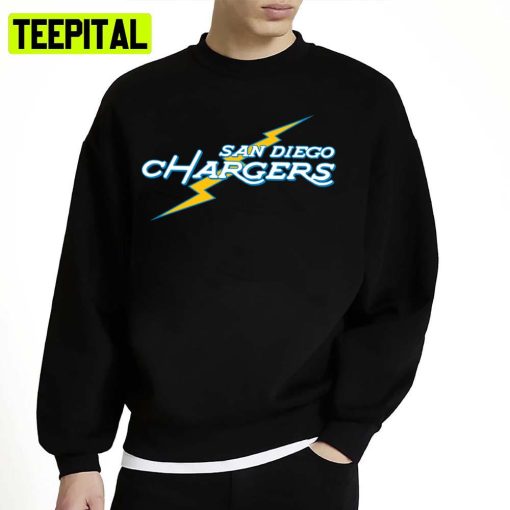 Lightning Bolt Vintage Styled San Diego Chargers Unisex T-Shirt